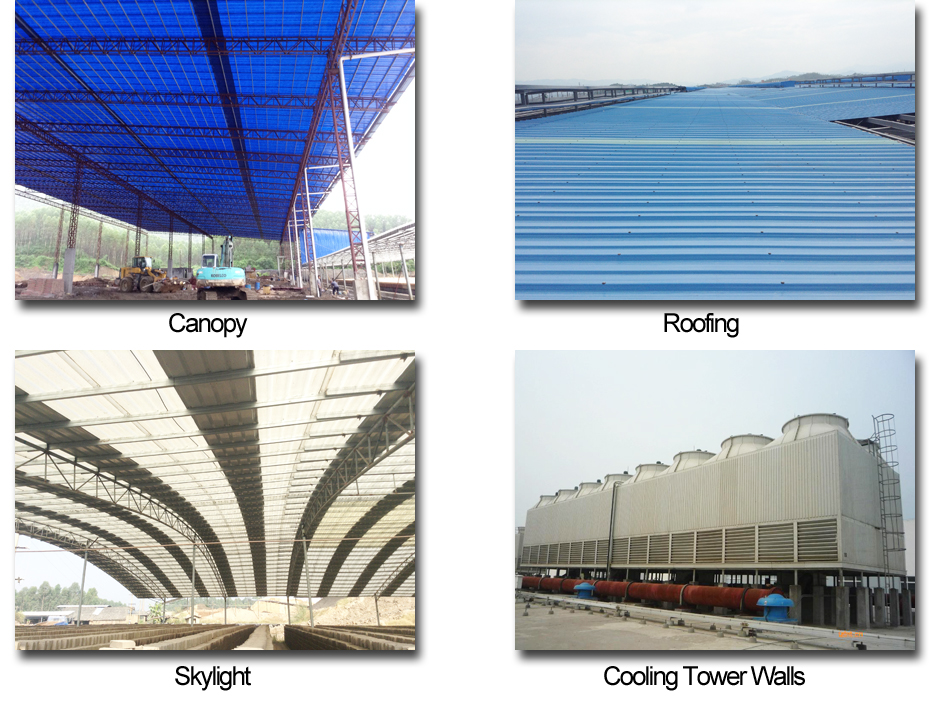 Applications of corrugated grp sheets