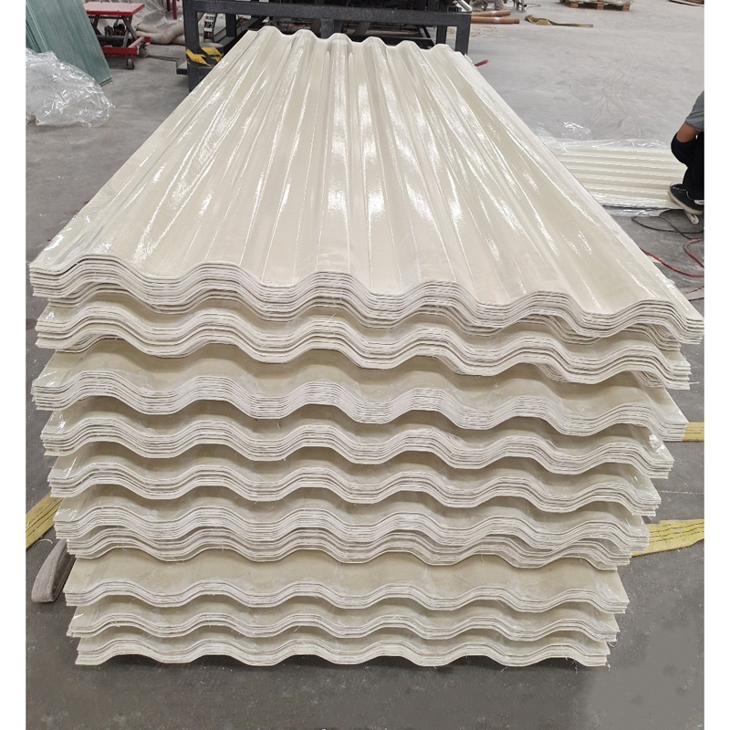 Lámina de fibra de vidrio blanca para techos