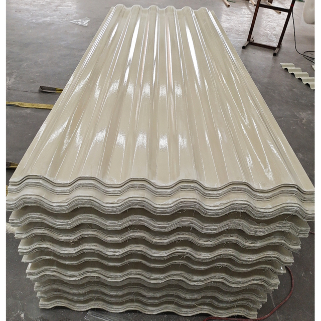 1.5mm Corrugated Fiberglass (GRP/FRP) Panels for Cooling Tower Wall Cladding