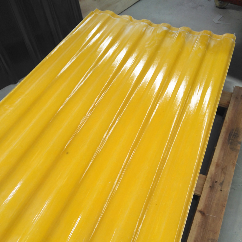 lamina de PRFV amarilla para techo