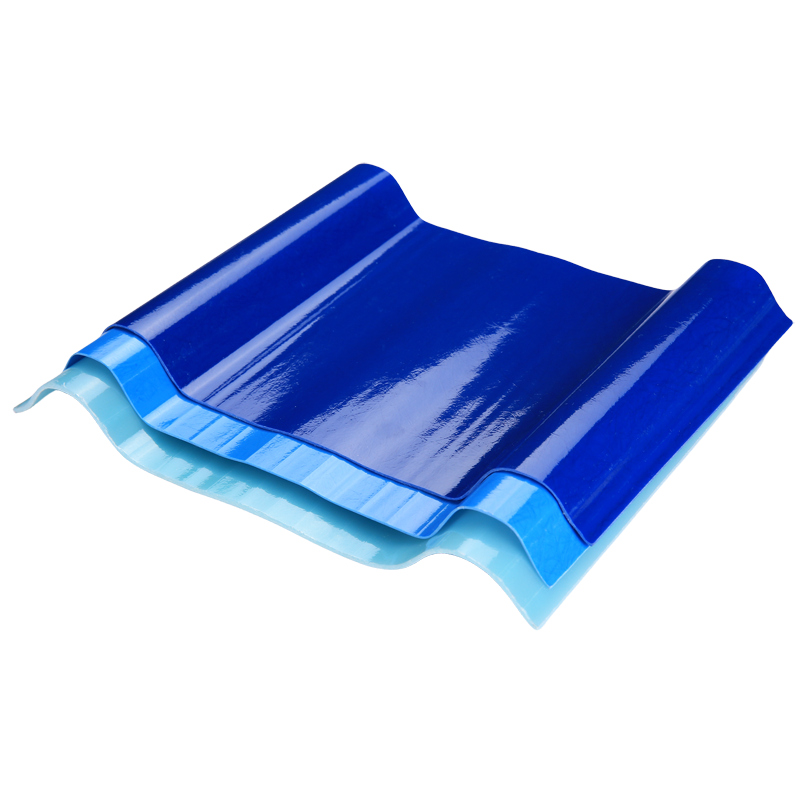 plancha de fibra de vidrio azul para techo