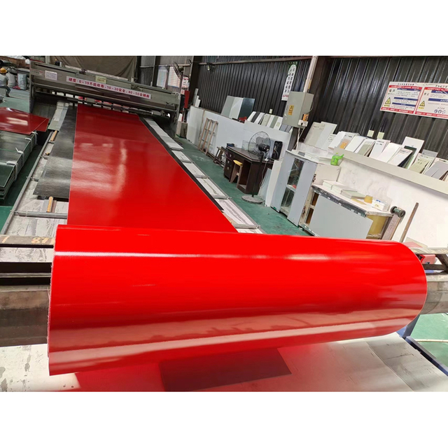 plancha roja fibra de vidrio