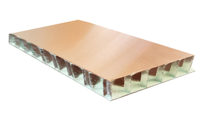 Oxidized Light Dark Brown Color Copper Honeycomb Core Panel